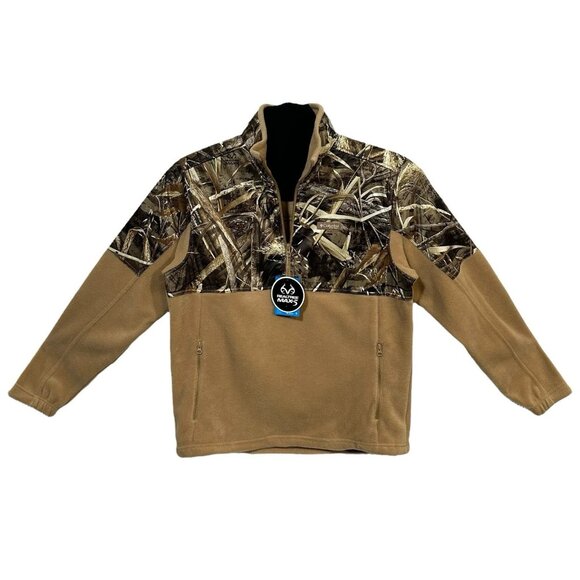 Columbia Men's PHG Fleece Pullover Sweater Size M-XXL Tan-Camo Print Mid-weight - Picture 4 of 9